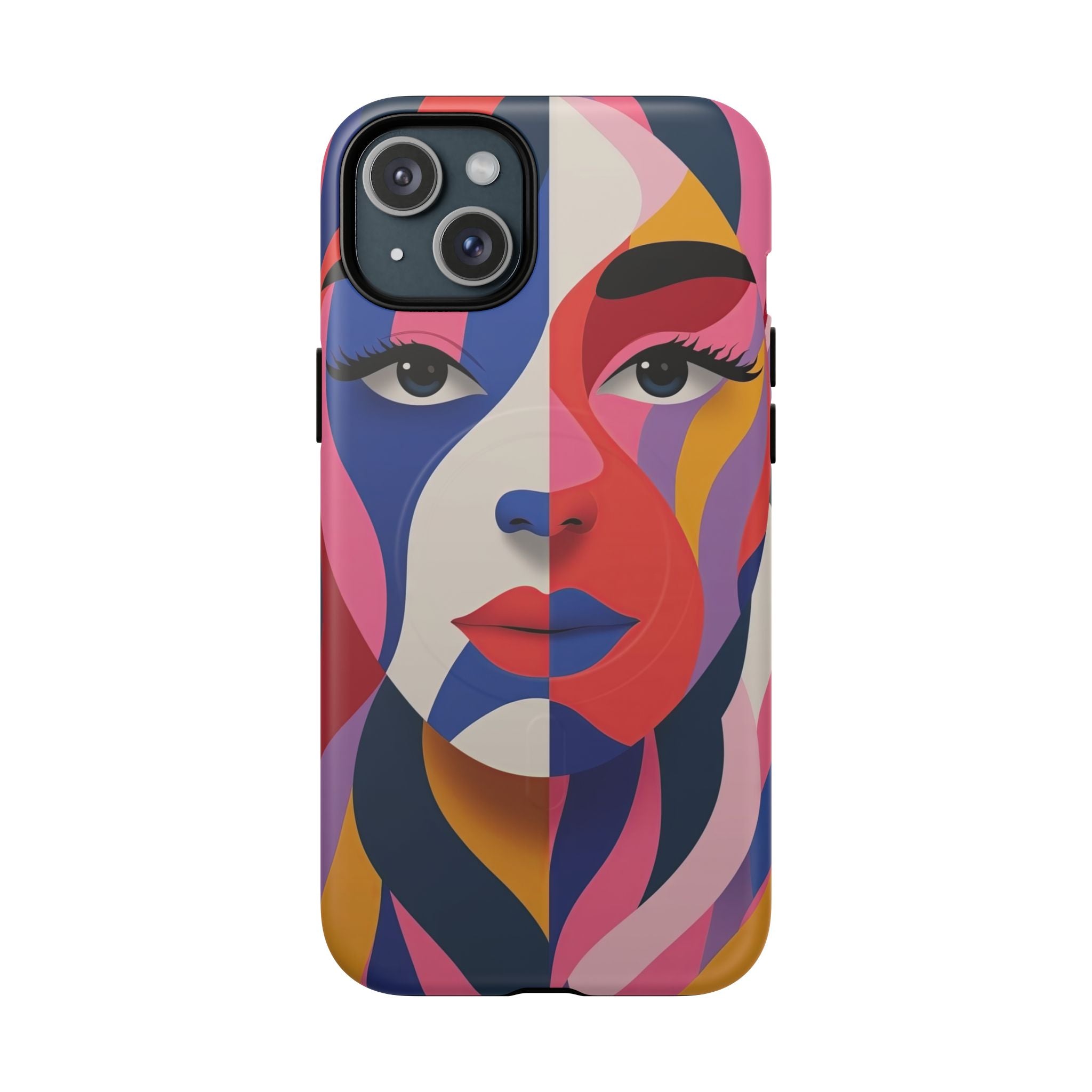 Abstract Colourful Face MagSafe iPhone Case | Vibrant Pop Art