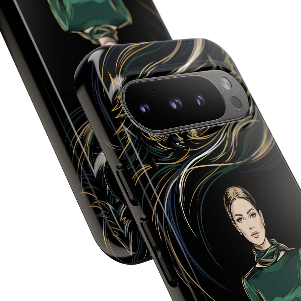 Custodia per Google Pixel Donna Elegante nella Foresta