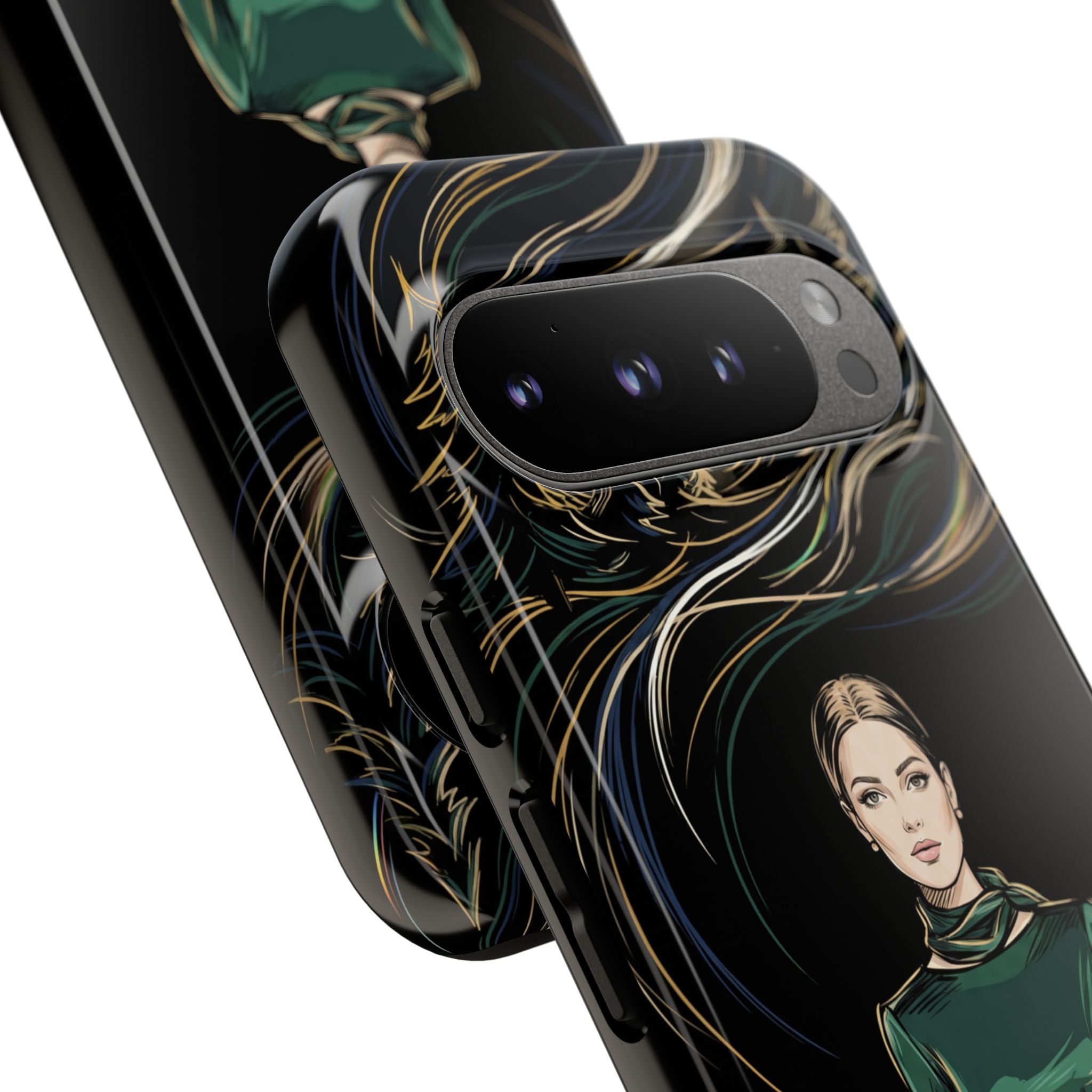 Custodia per Google Pixel Donna Elegante nella Foresta