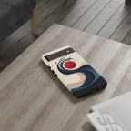 Abstract Wave Google Pixel Case | Red Sun Ocean Art