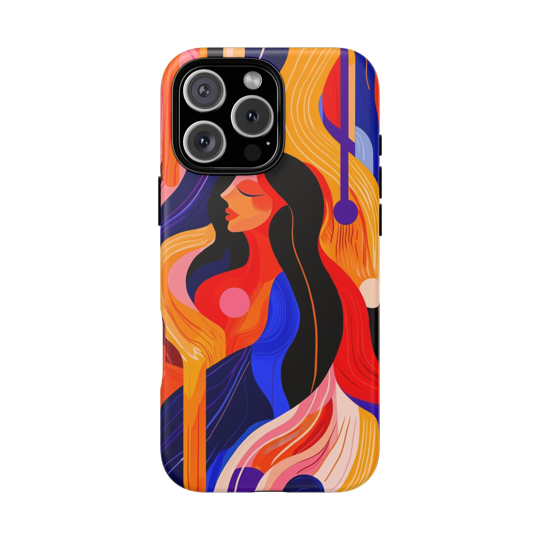 Abstract Colourful Woman iPhone Tough Case | Vibrant Artistic