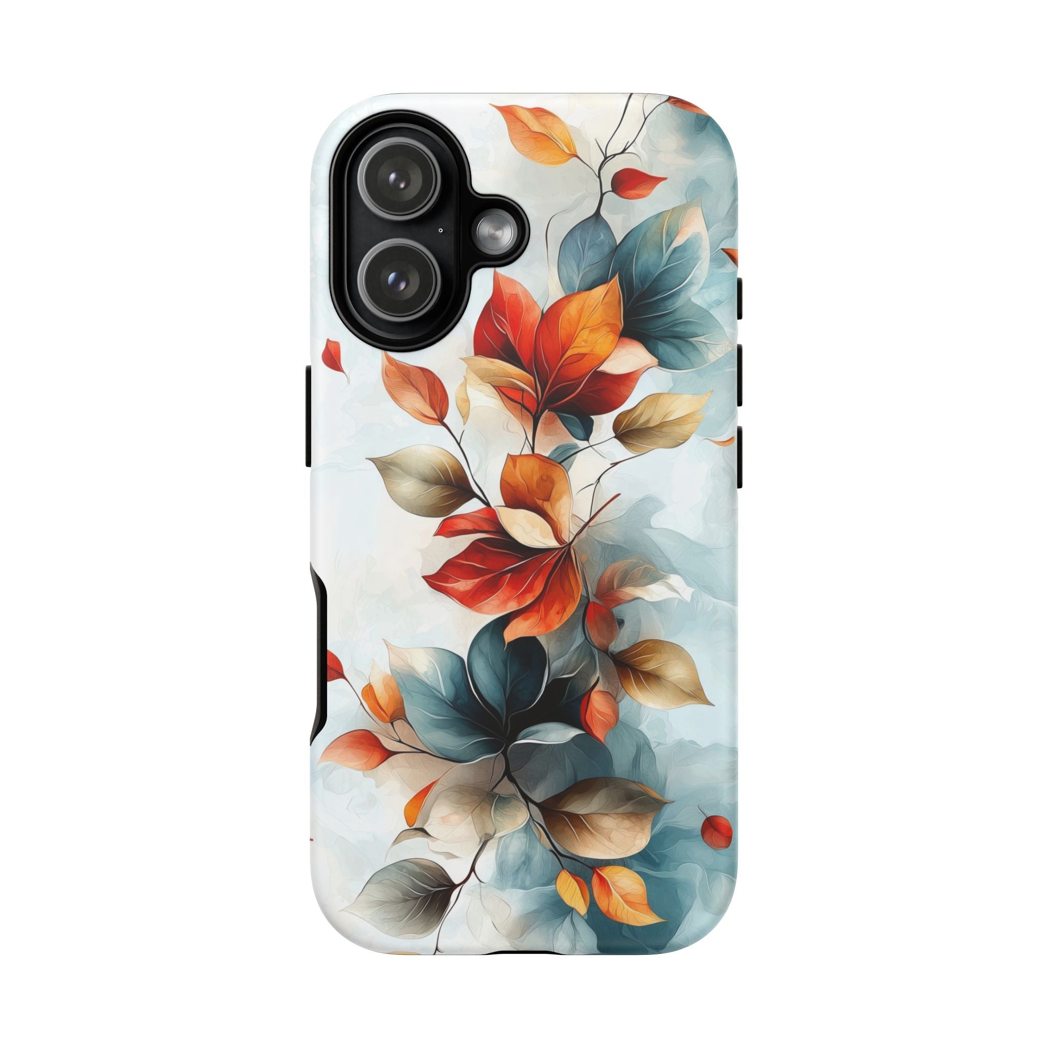 Floral Autumn Leaves Tough iPhone Case