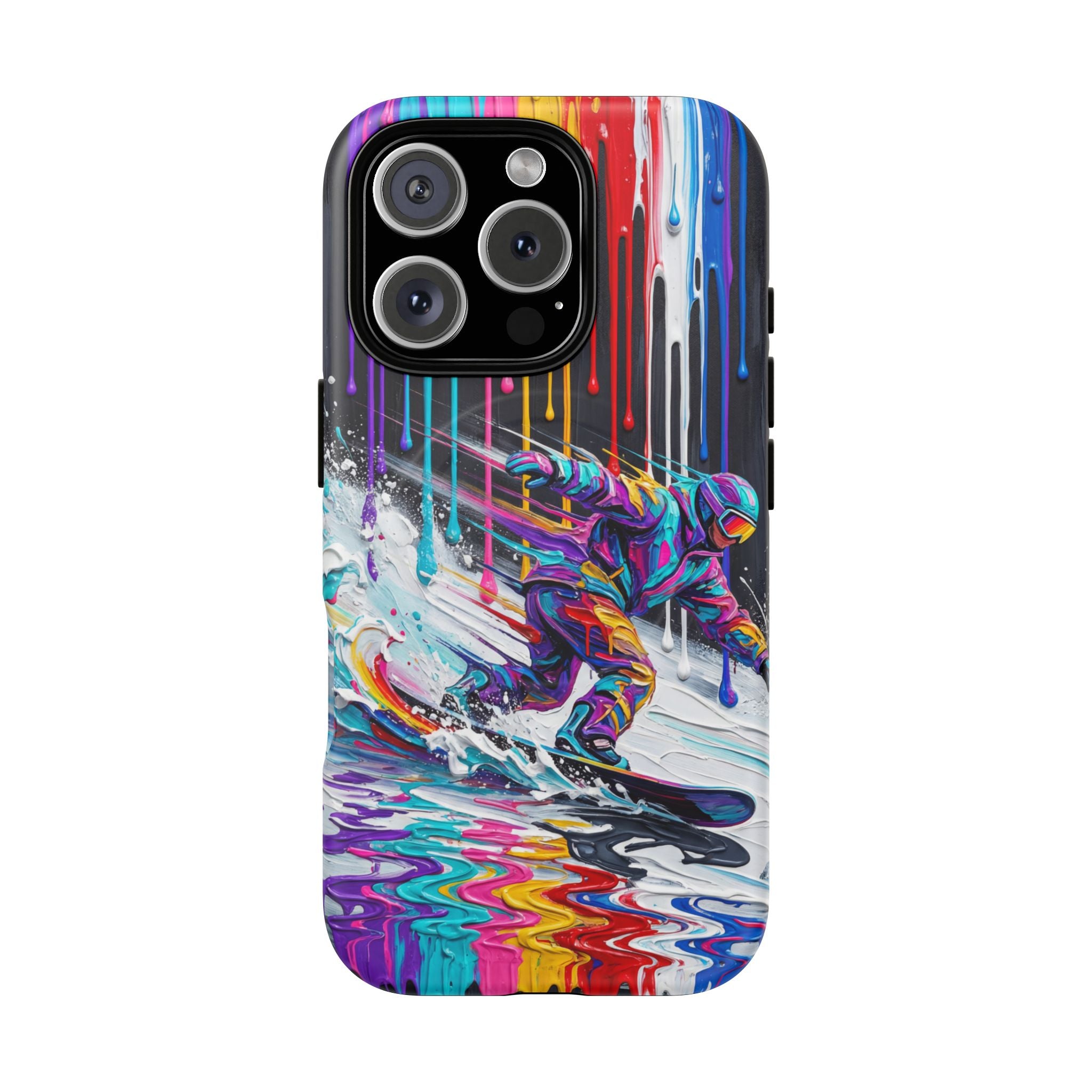 Colourful Snowboarder Art MagSafe iPhone Case