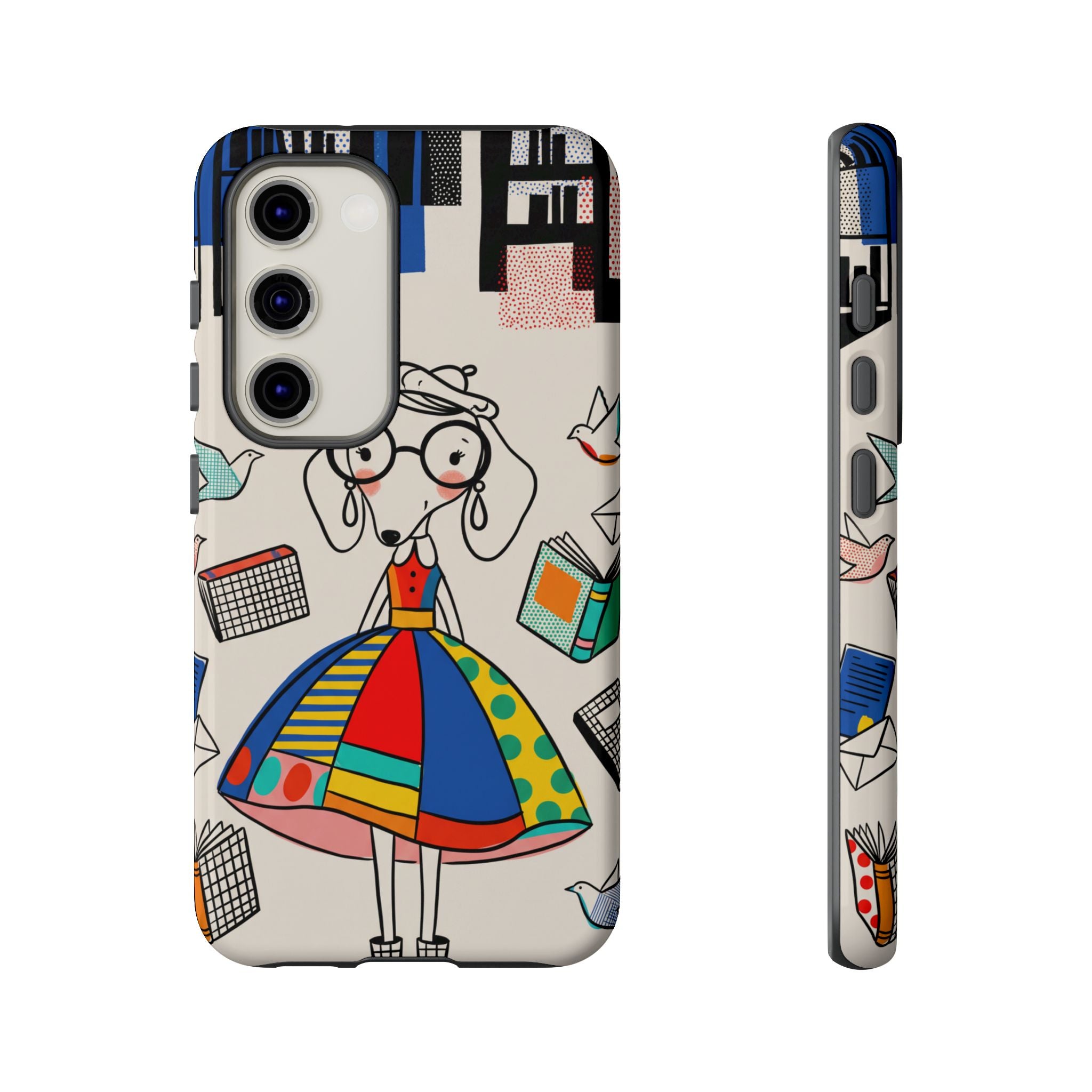 Cute Dachshund Dog Illustration Samsung Galaxy Phone Case