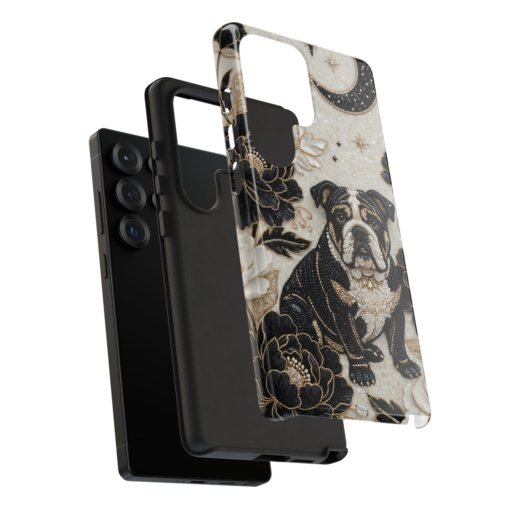Bulldog Floral Samsung Galaxy Phone Case — Moon & Peony Protective Case