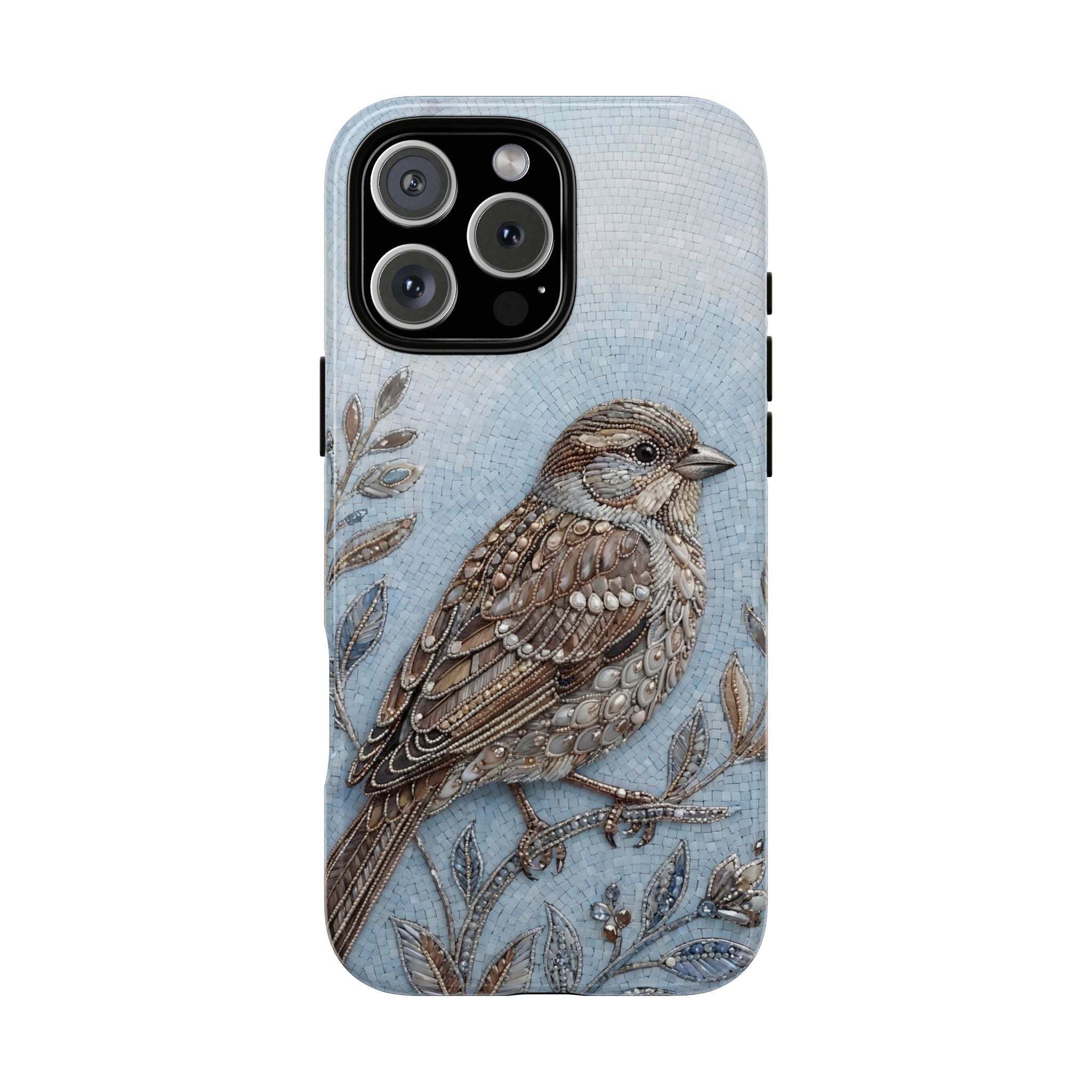 Bird Illustration iPhone Case — Sparrow Art Tough Phone Cover