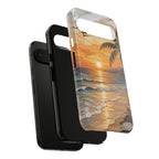 Beach Sunset Google Pixel Phone Case | Coastal Ocean Art Cover