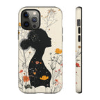 Floral Silhouette iPhone Case | Botanical Woman