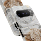 Highland Cow Google Pixel Phone Case | Stained Glass Mountain Case