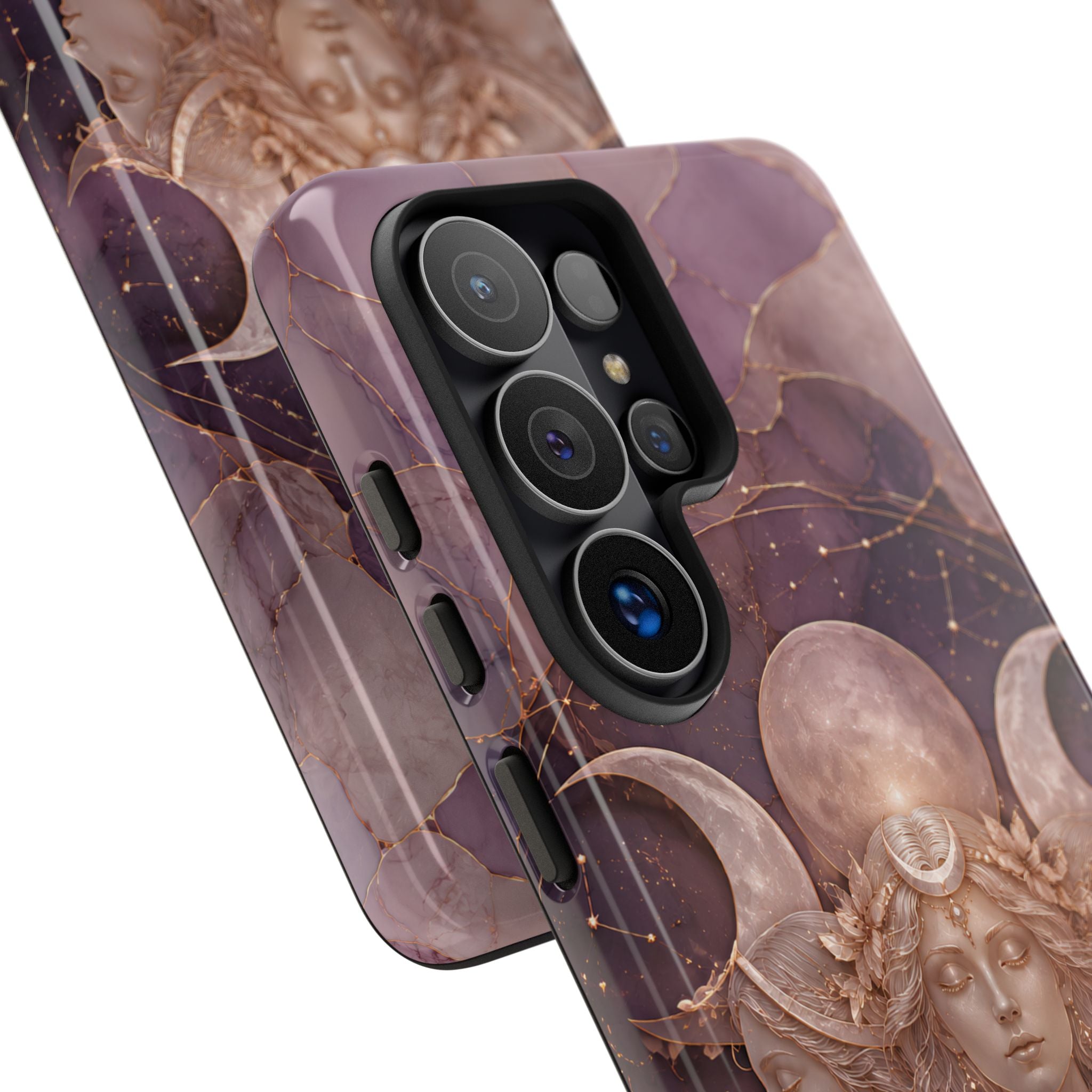 Triple Moon Goddess Samsung Galaxy Phone Case | Witchy Celestial Phone Case