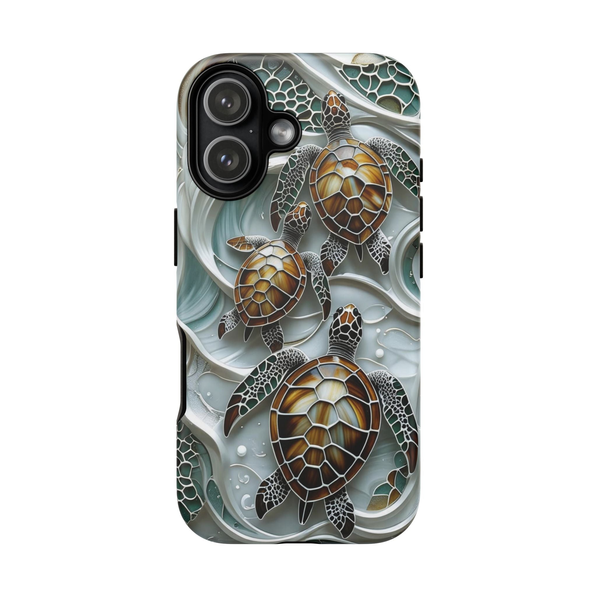 Sea Turtle Phone Case — Ocean Waves Protective iPhone Cover