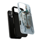 Steampunk White Beetle Protective Tough iPhone Case