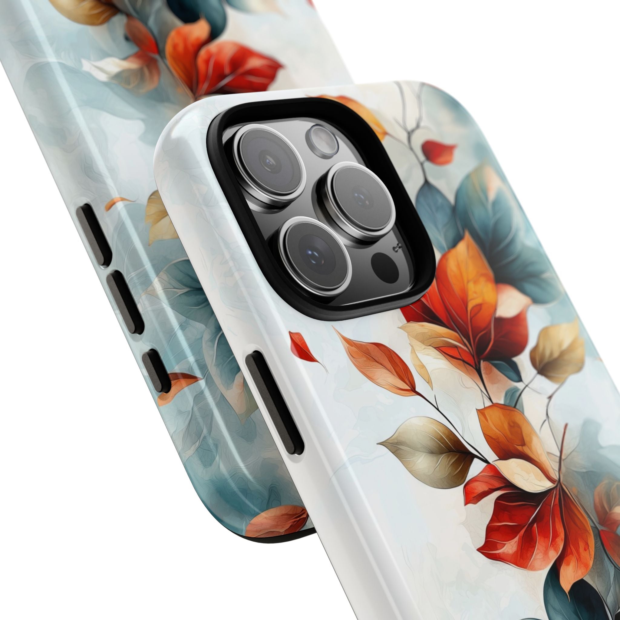 Floral Autumn Leaves Tough iPhone Case