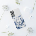 Vintage Blue White Porcelain Samsung Galaxy Phone Case | Chinoiserie Floral Tough Cover