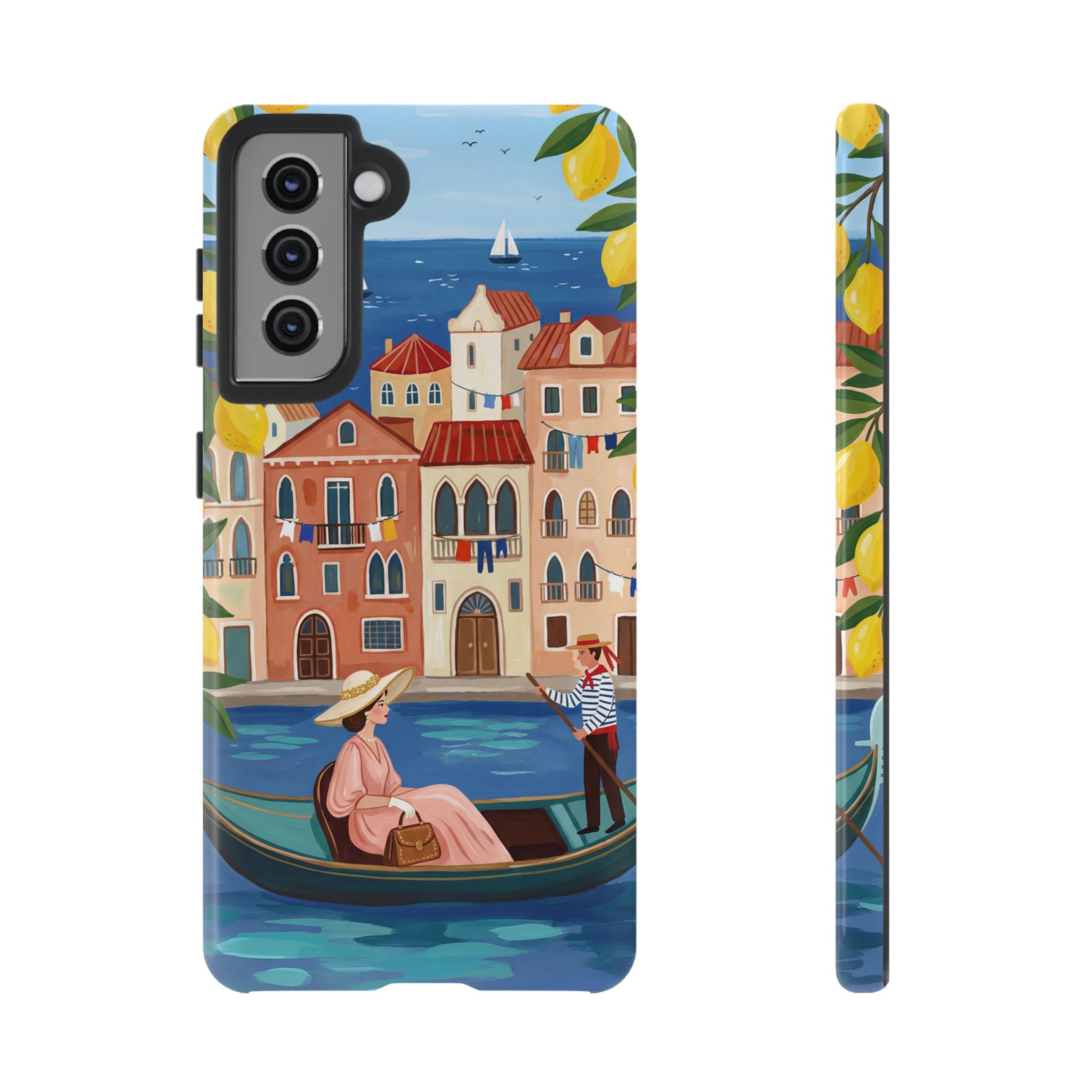 Venetian Gondola Samsung Galaxy Phone Case | Lemon Coast Waterfront Travel