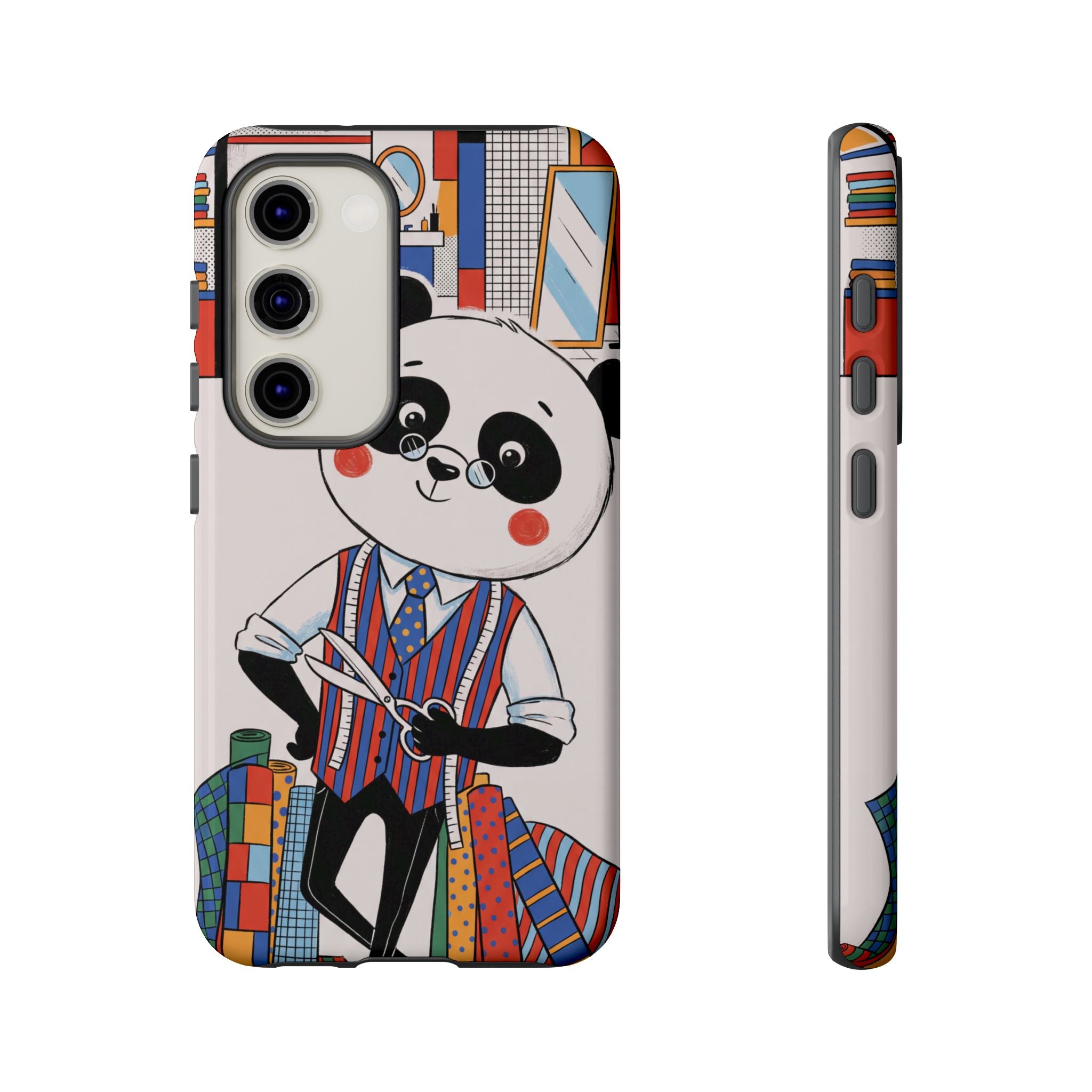 Panda Tailor Samsung Galaxy Phone Case | Cute Seamstress Cartoon