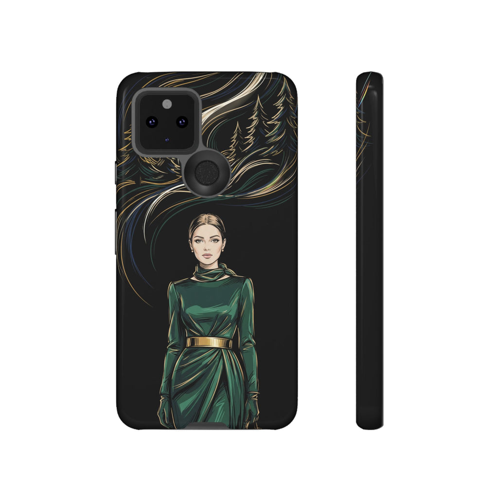 Custodia per Google Pixel Donna Elegante nella Foresta