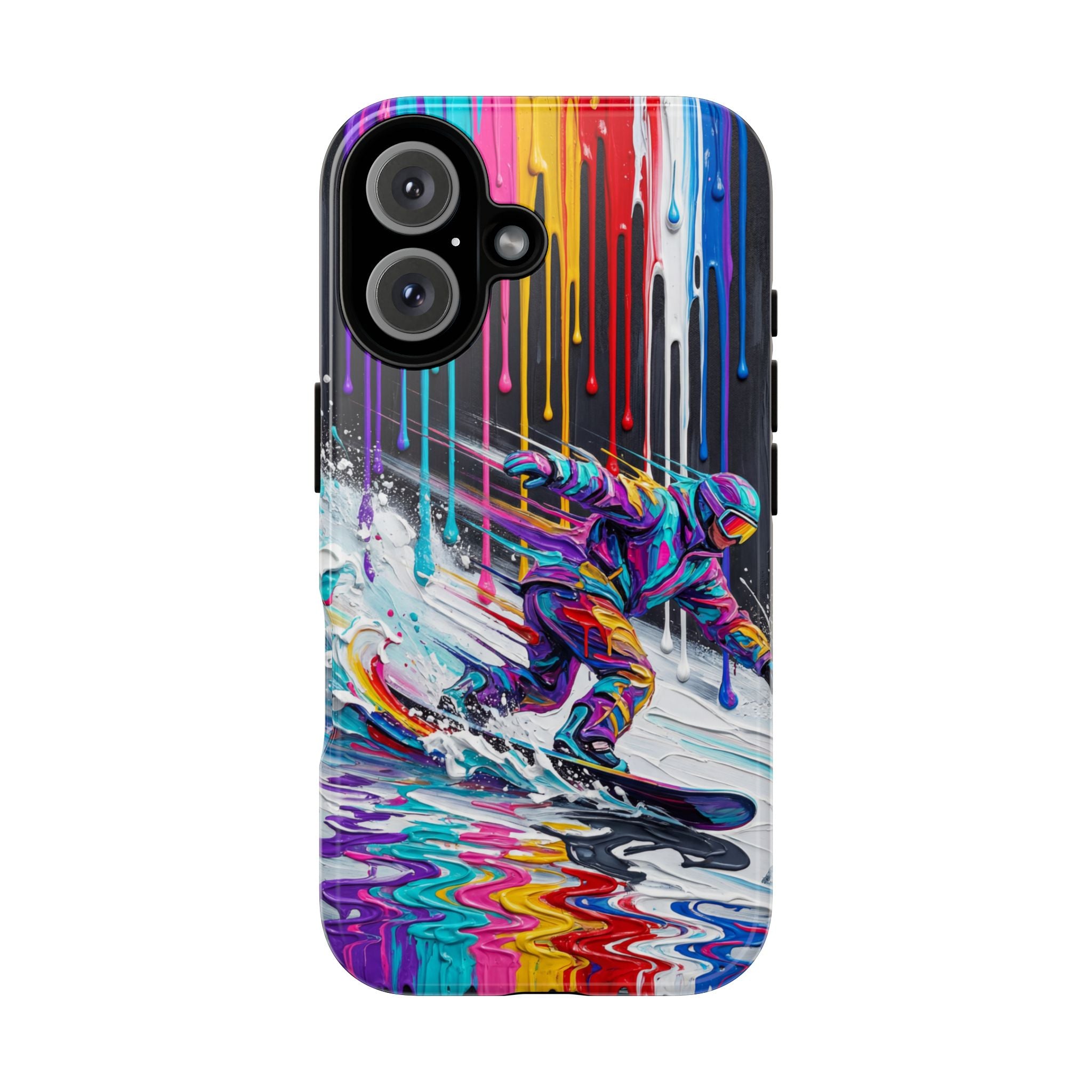 Colourful Snowboarder Art iPhone Case