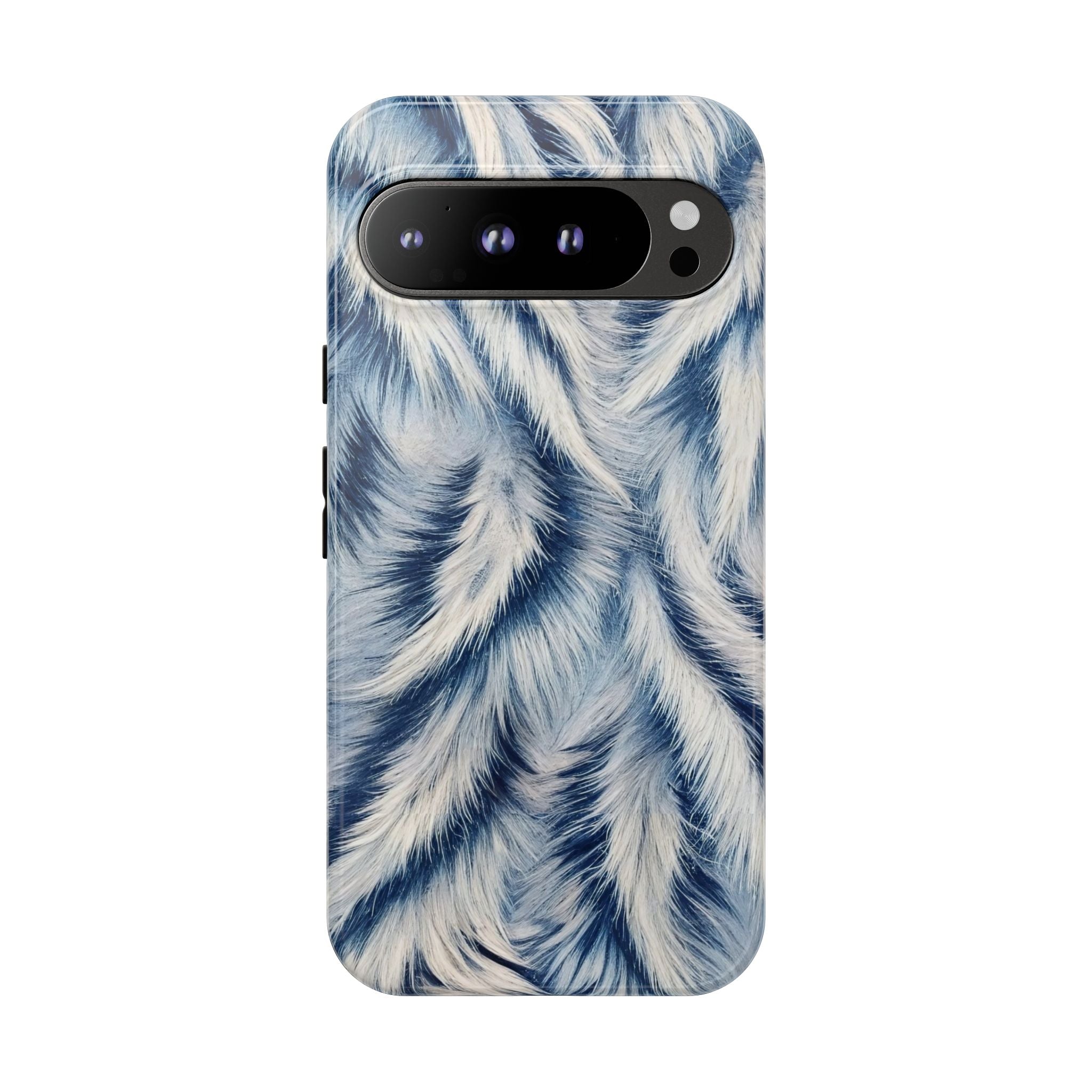 Blue Faux Fur Texture Protective Tough Google Pixel Case