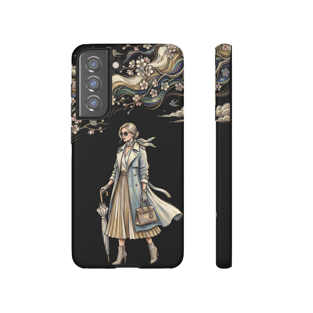 Vintage Chic Samsung Galaxy Phone Case | Stylish Woman Illustration