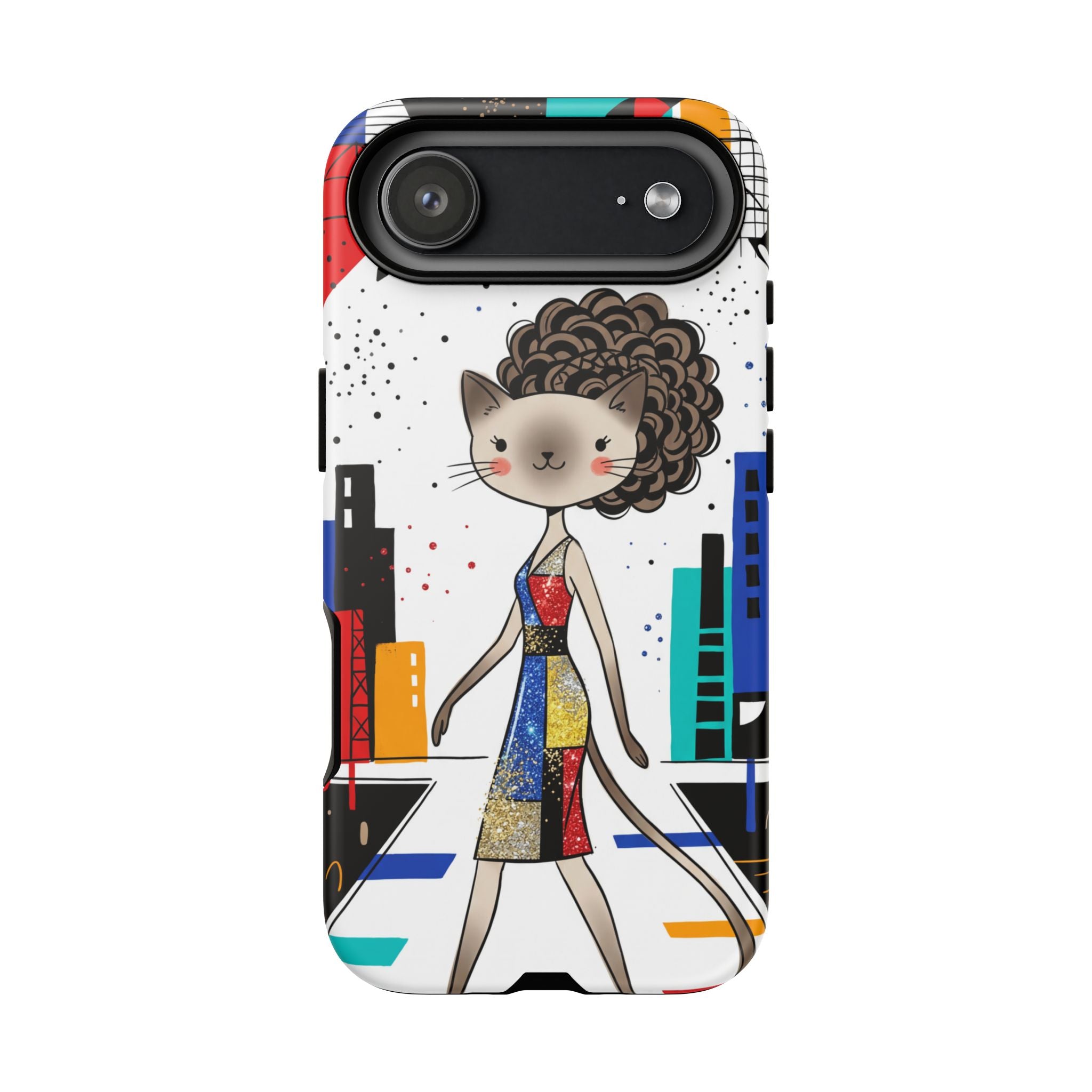 Catwalk City iPhone Case | Cute Fashion Cat