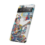 Artistic Musician Google Pixel Phone Case | Colorful Guitar Cityscape Tough Case