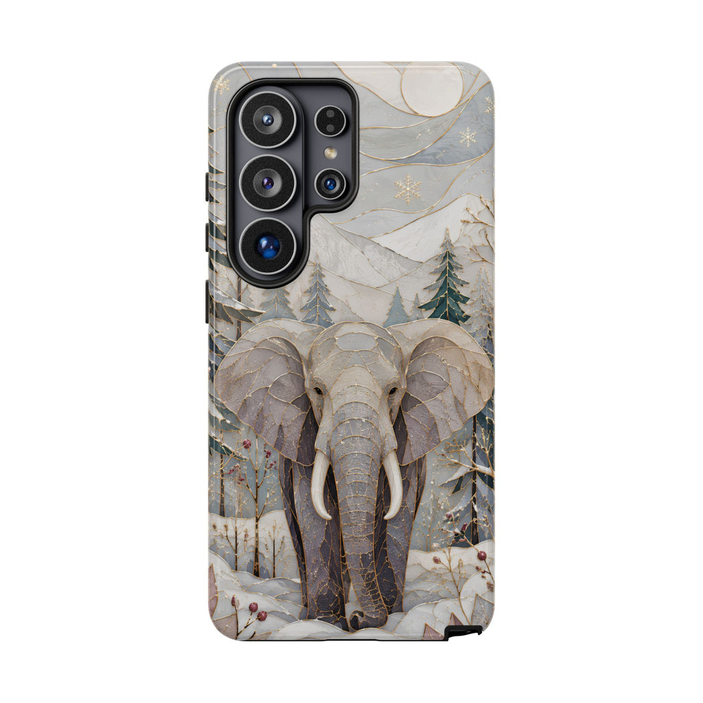 Elephant Samsung Galaxy Phone Case | Winter Forest Phone Case