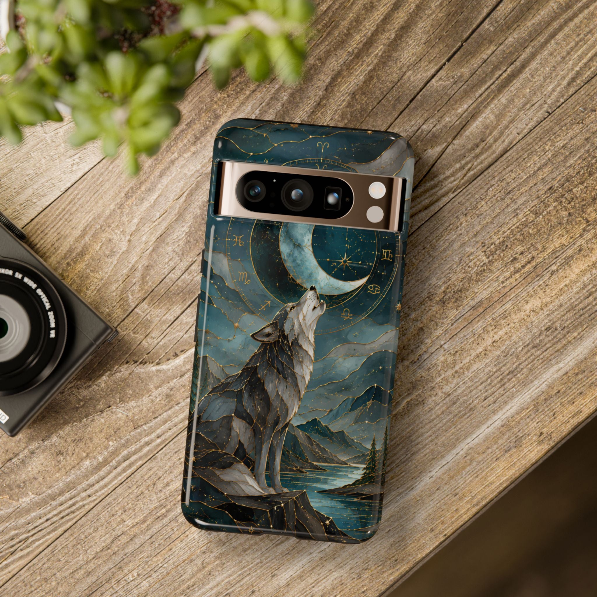 Wolf Moon Google Pixel Phone Case | Celestial Wolf Phone Case