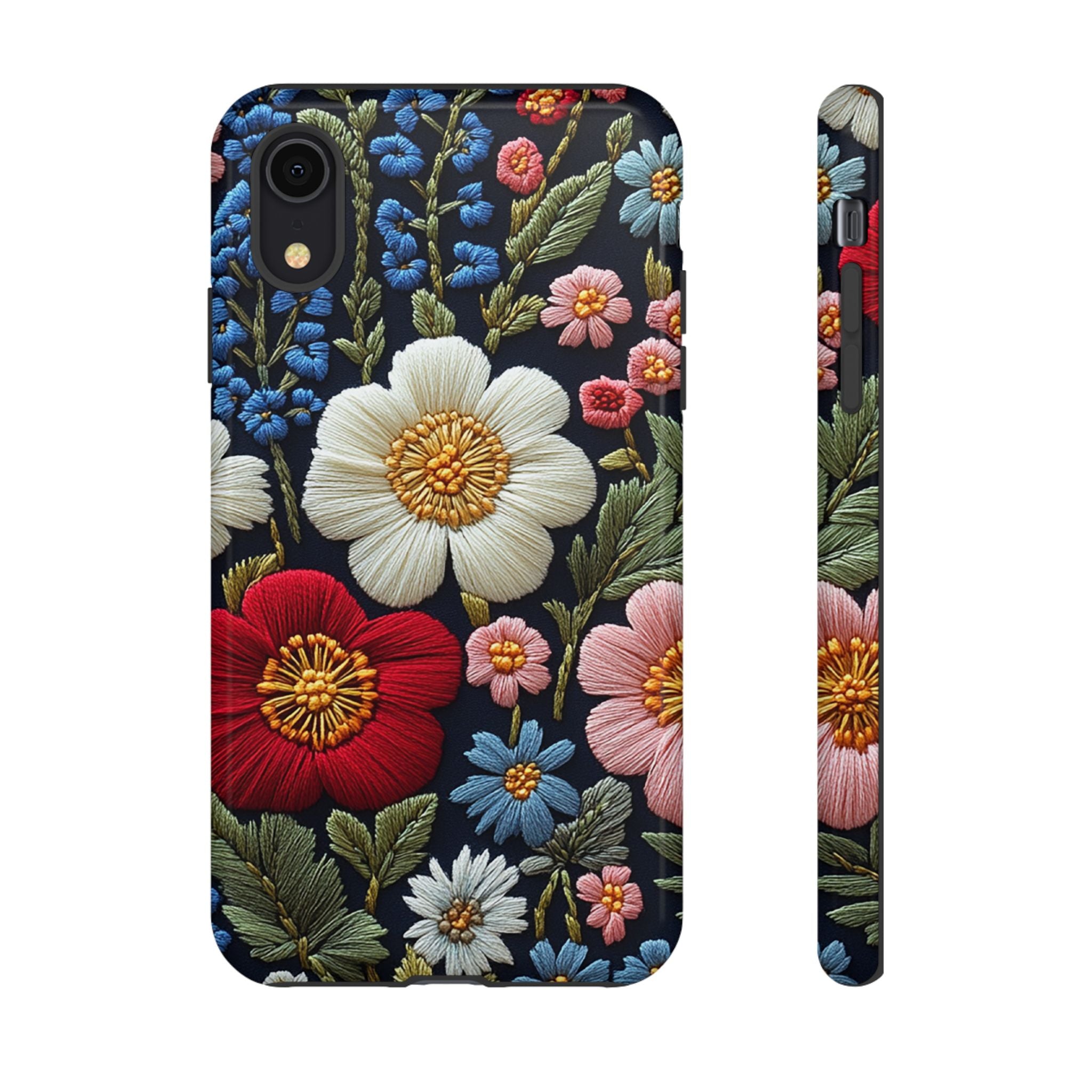 Floral Embroidered Garden iPhone Case