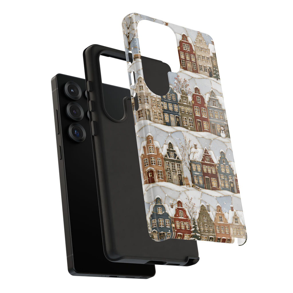 Winter Village Samsung Galaxy Phone Case | Snowy Town Phone Case