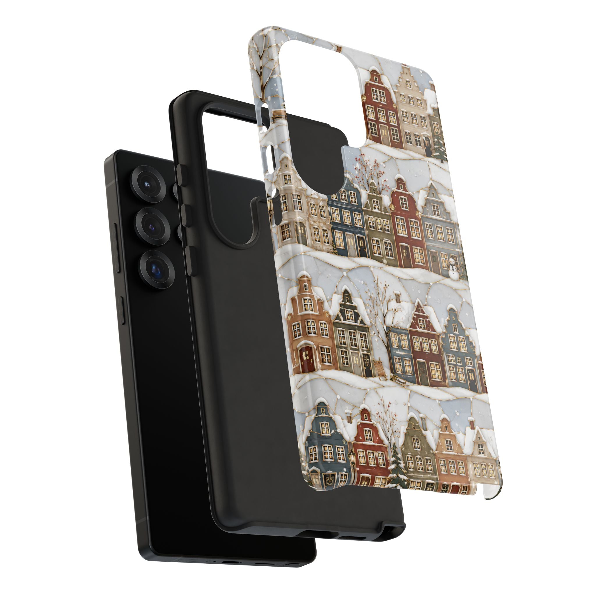 Winter Village Samsung Galaxy Phone Case | Snowy Town Phone Case