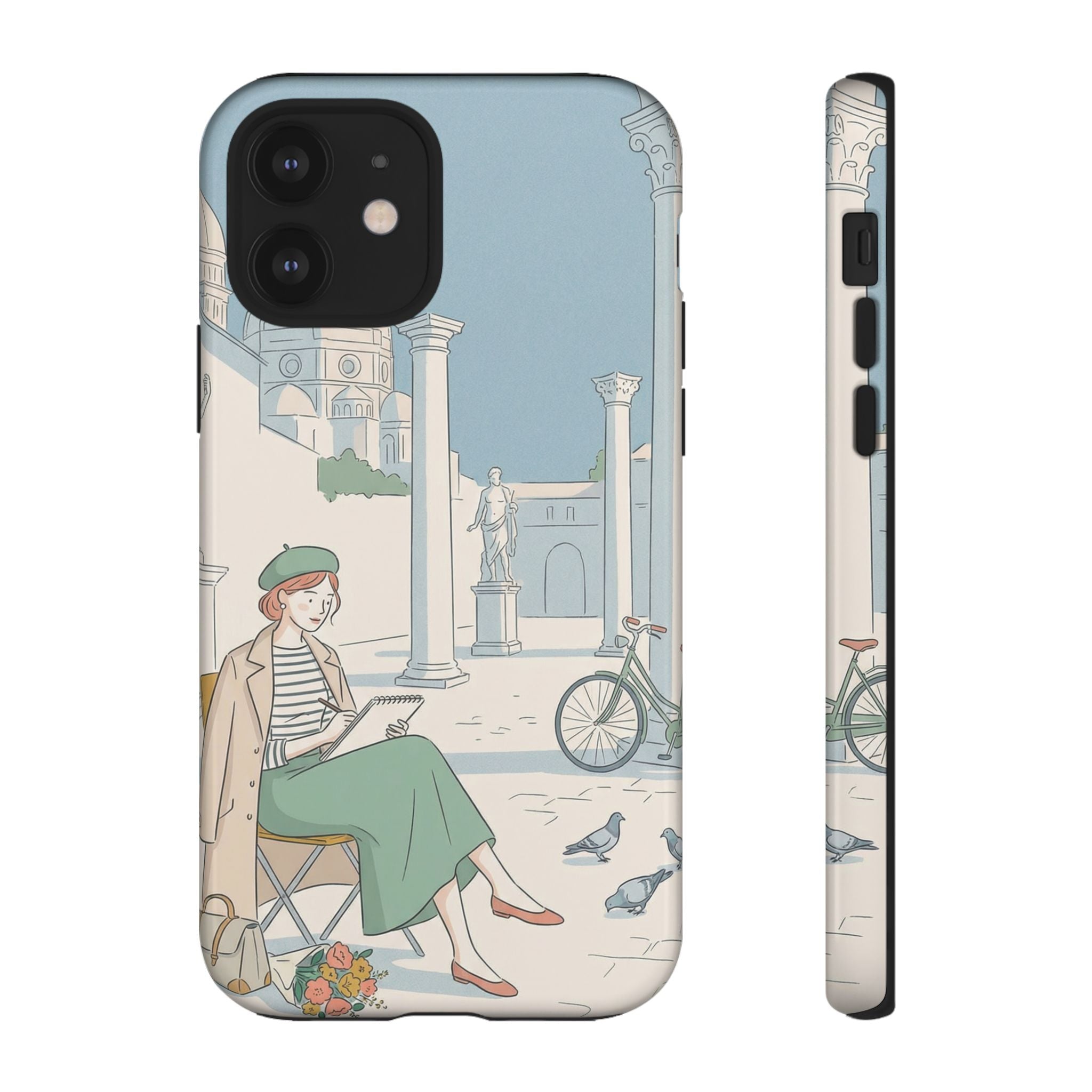 Florence Art Aesthetic iPhone Case | Renaissance Italy Travel Illustration