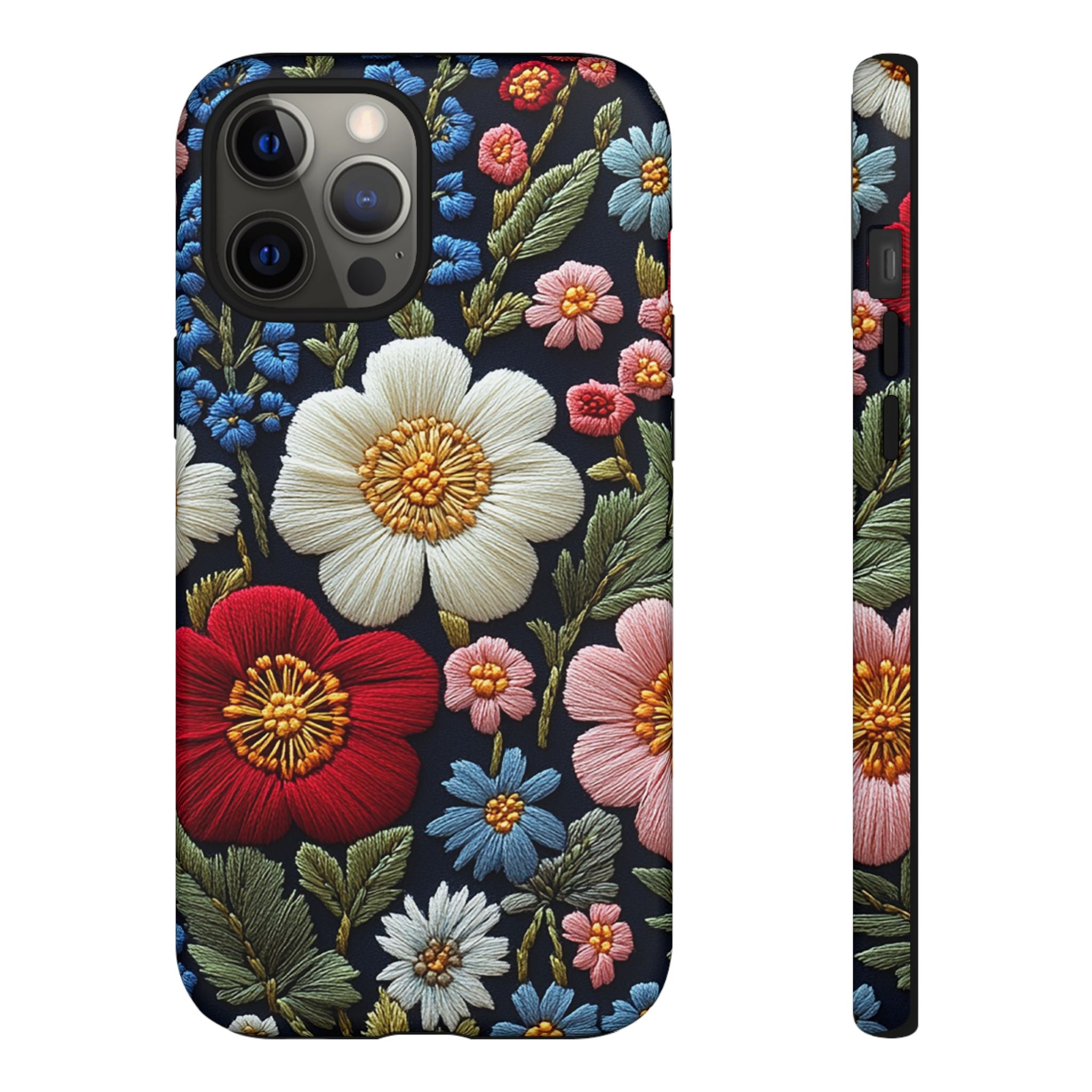 Floral Embroidered Garden iPhone Case