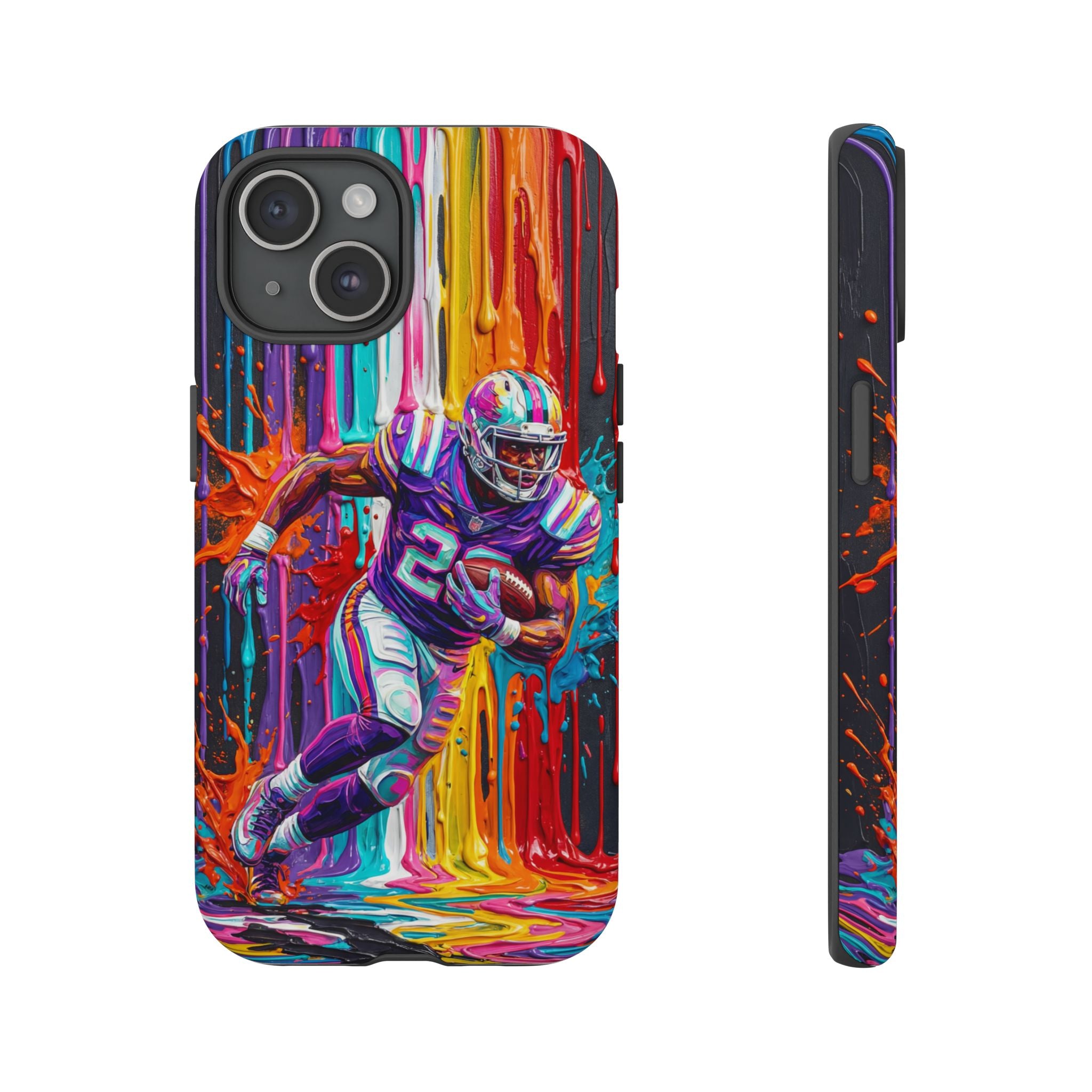 Vibrant American Football Runner iPhone Case