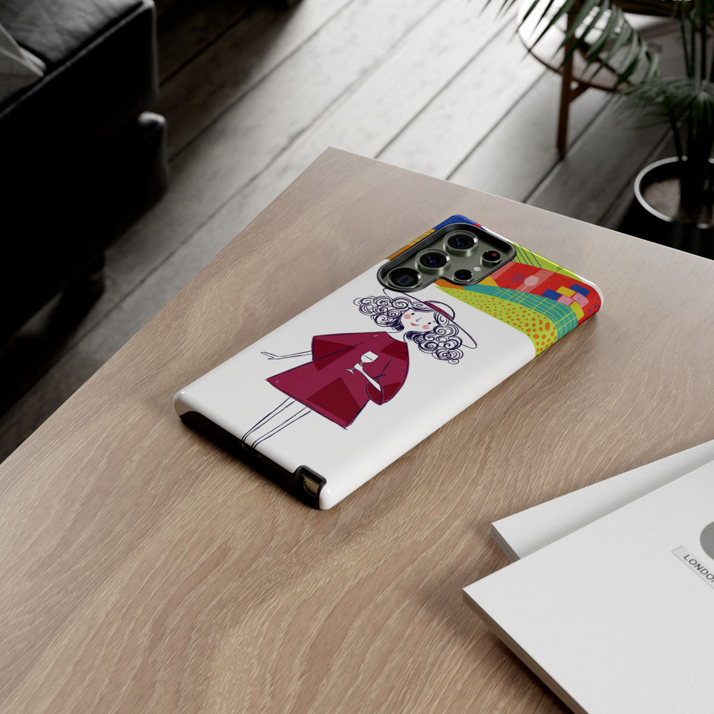 Colourful Artistic Wine Lady Samsung Galaxy Phone Case