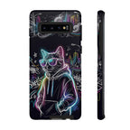 Cool Hoodie Neon Street Cat Samsung Galaxy Phone Case