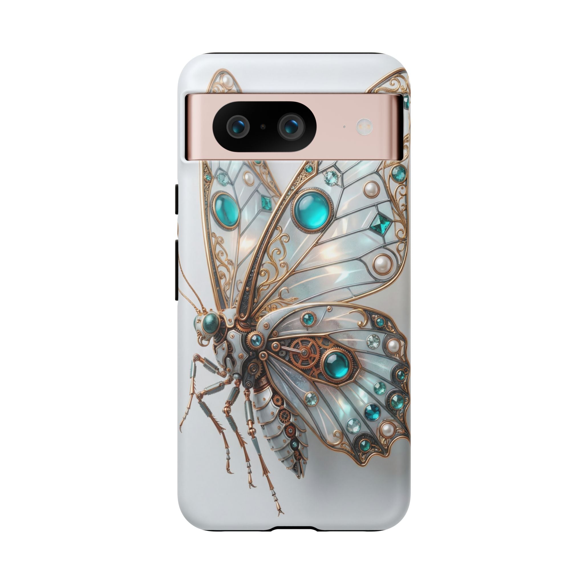 Butterfly Gem Phone Case — Steampunk Teal Jewel Google Galaxy Case