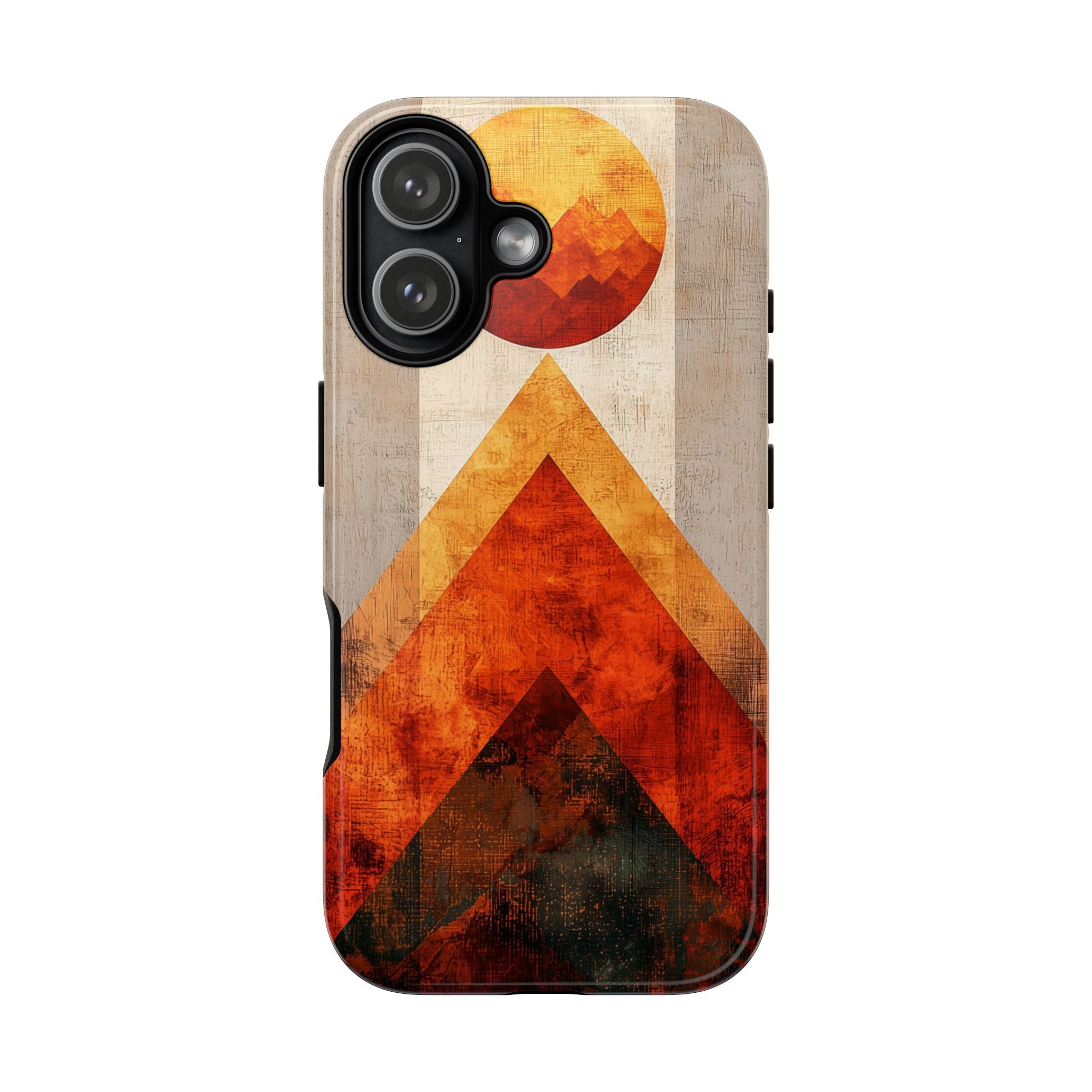 Retro Geometric Sunset iPhone Case