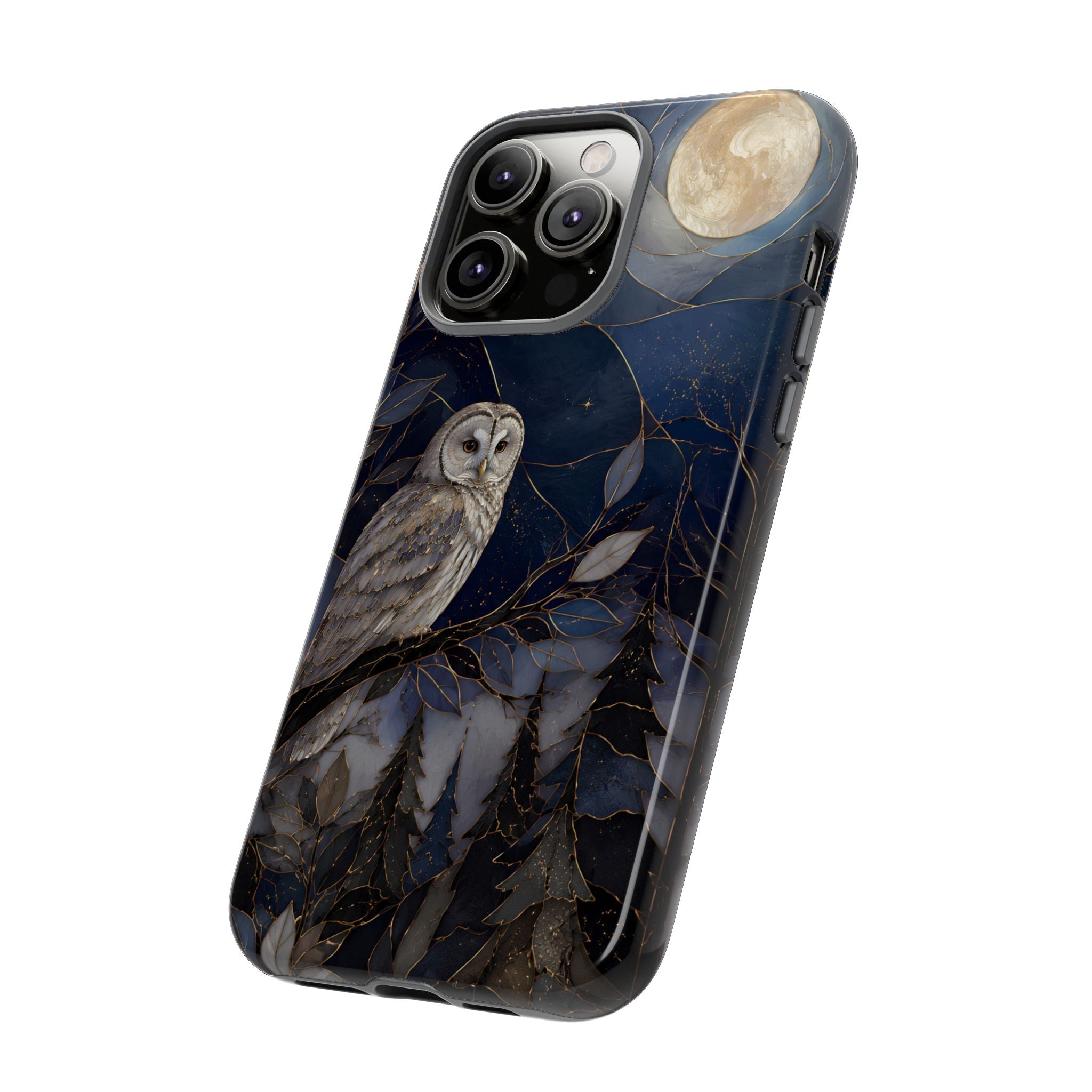 Owl Moon iPhone Case | Woodland Forest Night Art