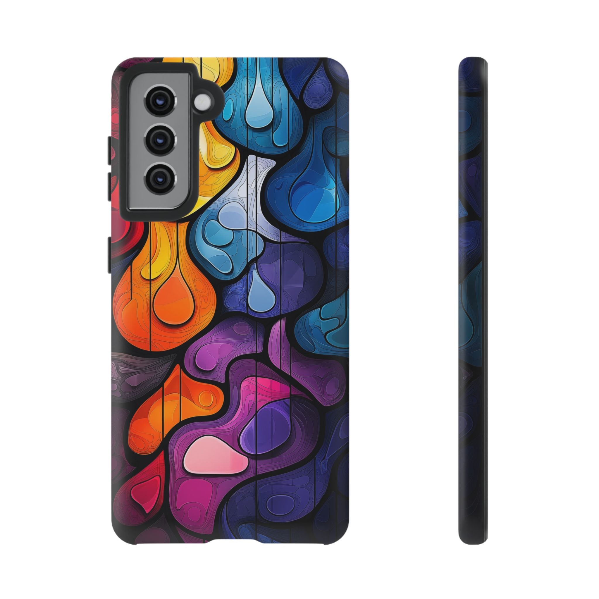 Abstract Colourful Drop Samsung Galaxy Case — Vibrant Stained-Glass