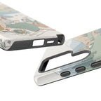 Scenic Picnic Samsung Galaxy Phone Case | Vintage Bicycle & Mountain Illustration