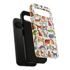 Cat Pattern Tough Google Pixel Case | Colourful Cartoon Cats
