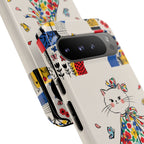 Floral Kitty Google Pixel Phone Case | Cute Cat