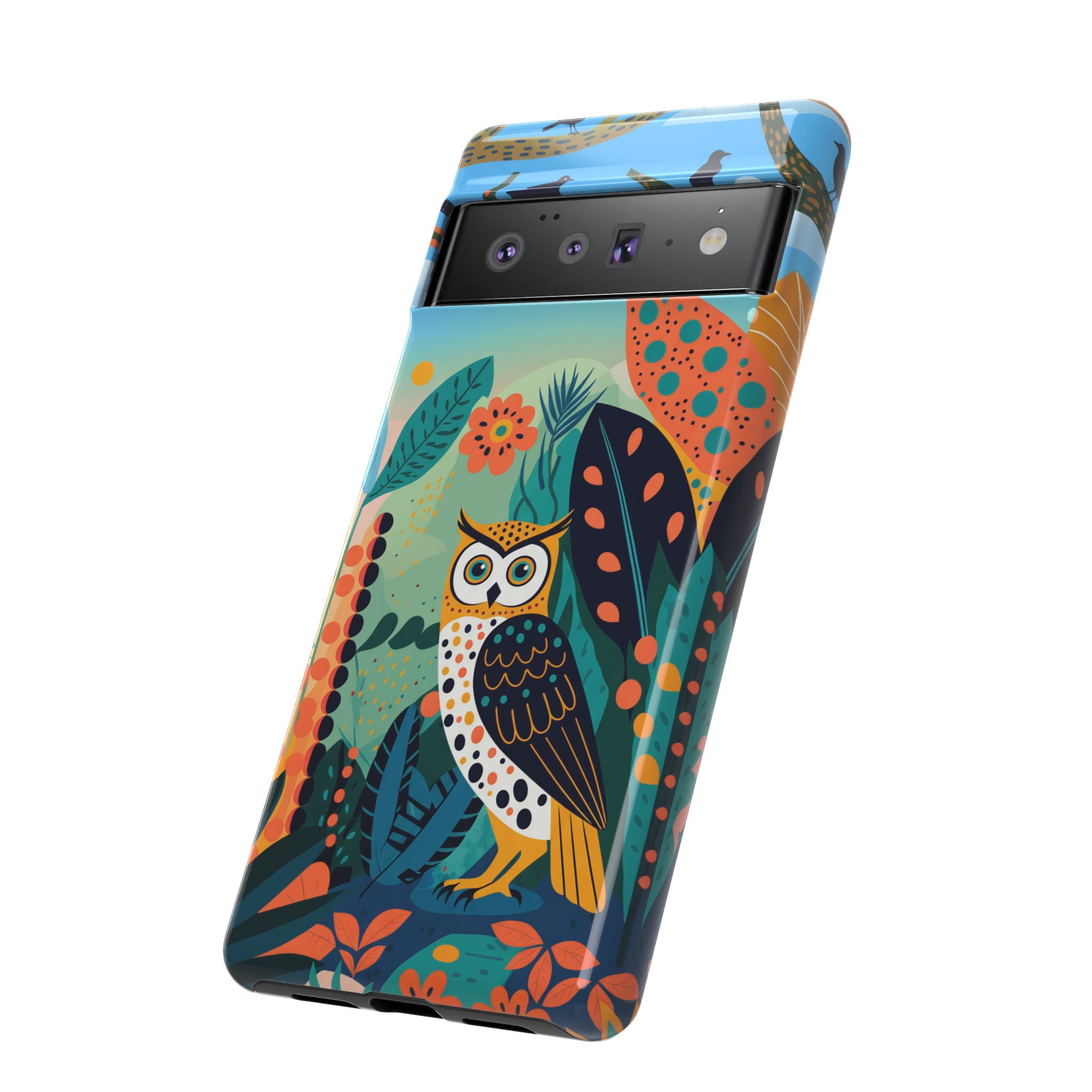 Botanical Forest Colourful Owl Google Pixel Phone Case