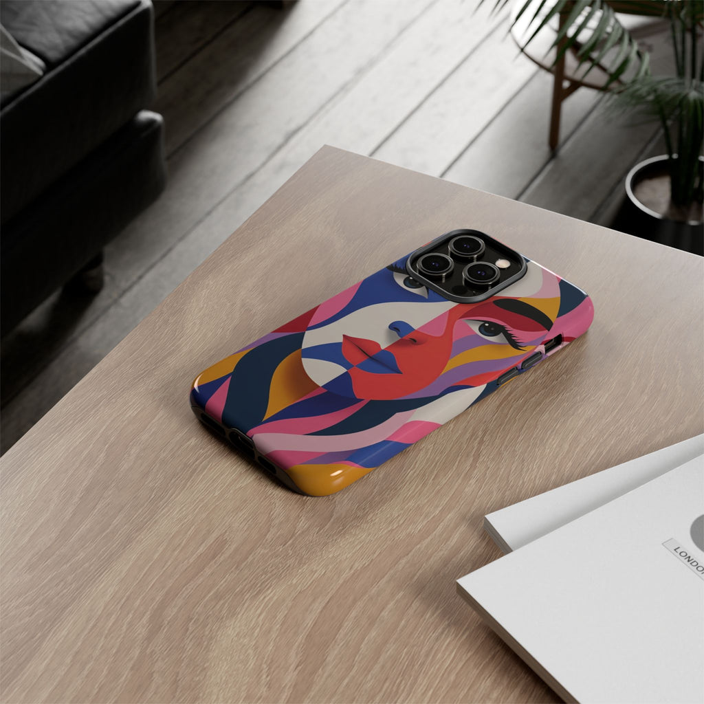 Abstract Colourful Face iPhone Case | Vibrant Pop Art