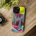 Neon Dreamscape Forest iPhone Case