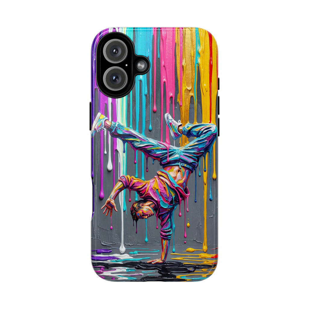 Colorful Breakdancer Graffiti Tough iPhone Case