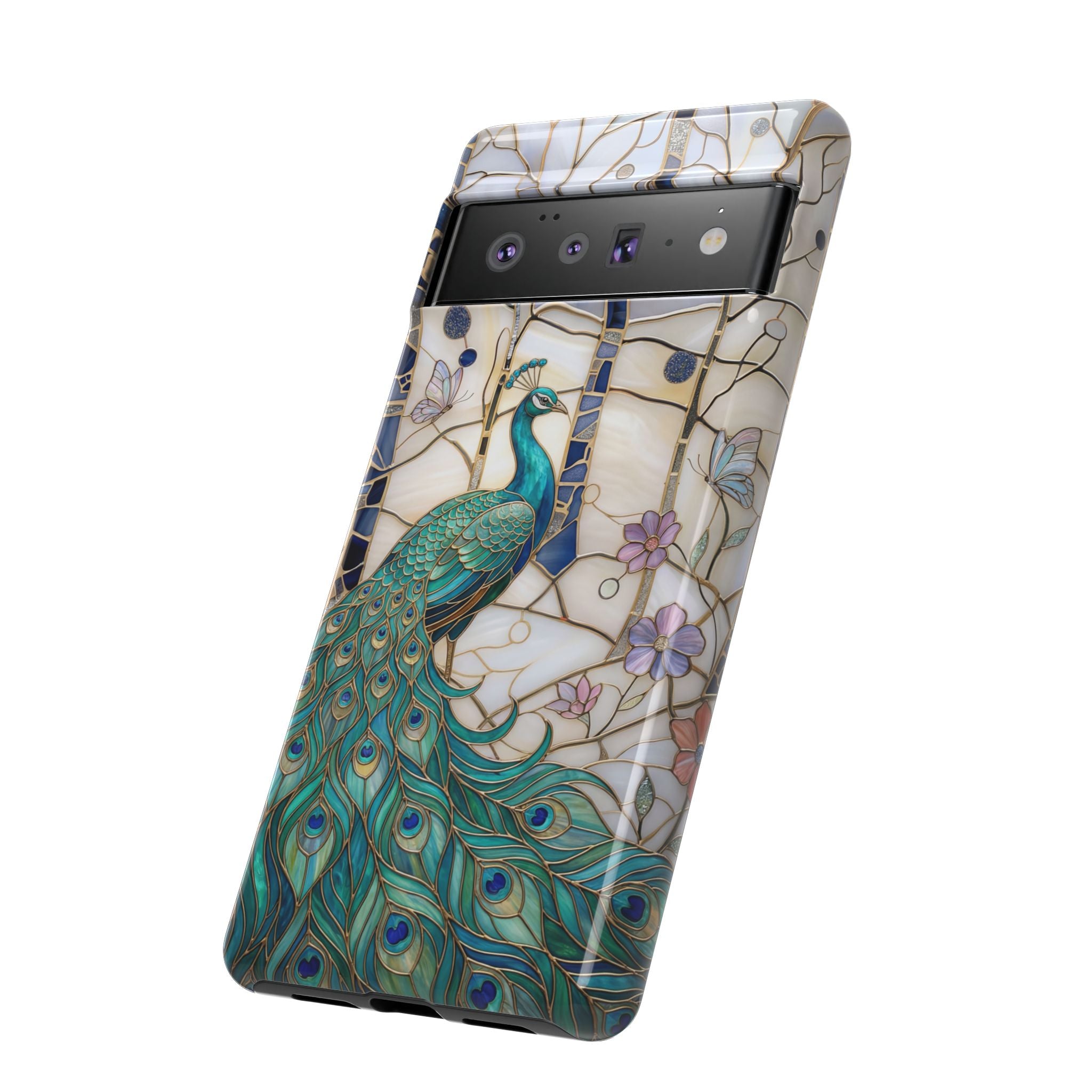 Peacock Stained Glass Google Pixel Case