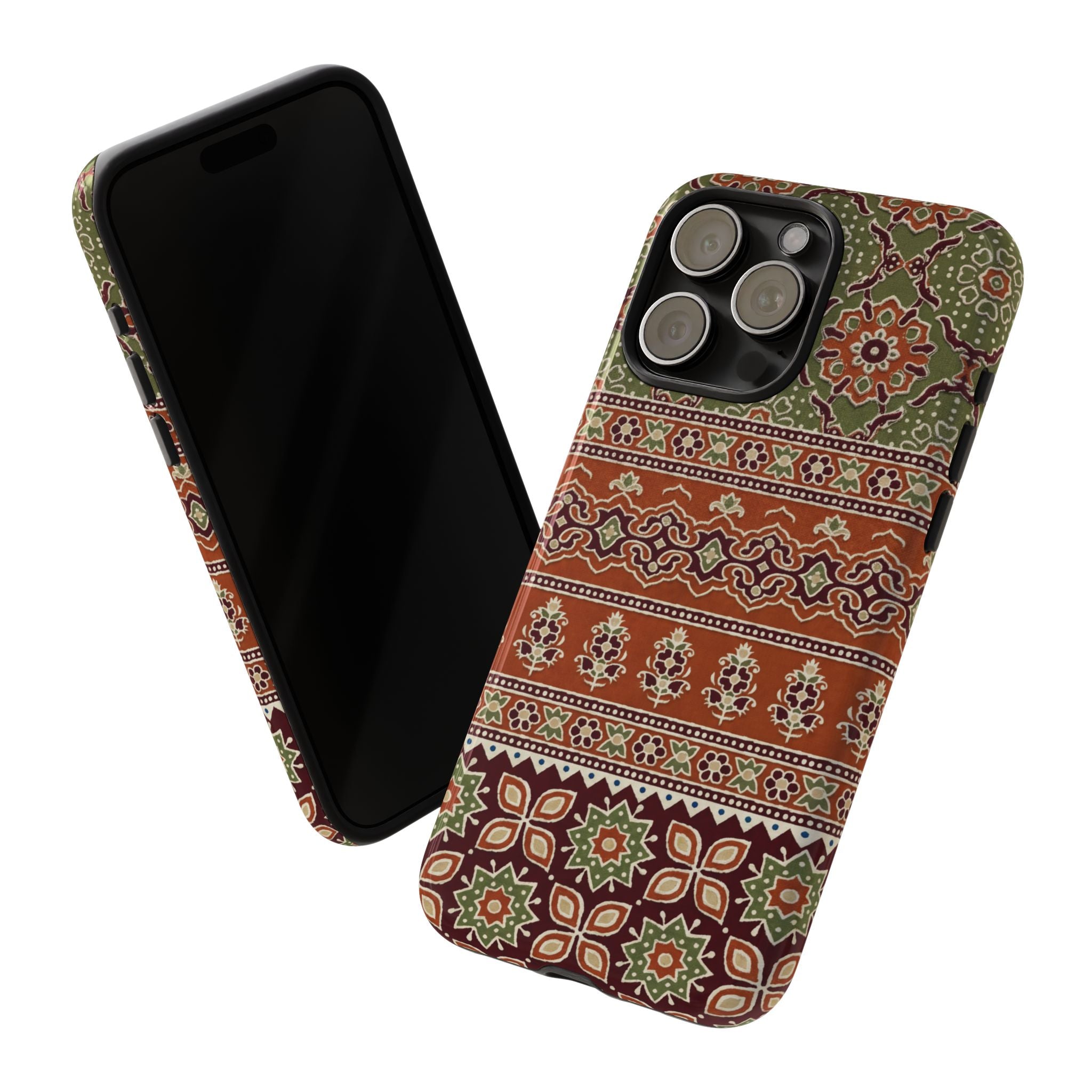 Batik Floral Protective iPhone Case