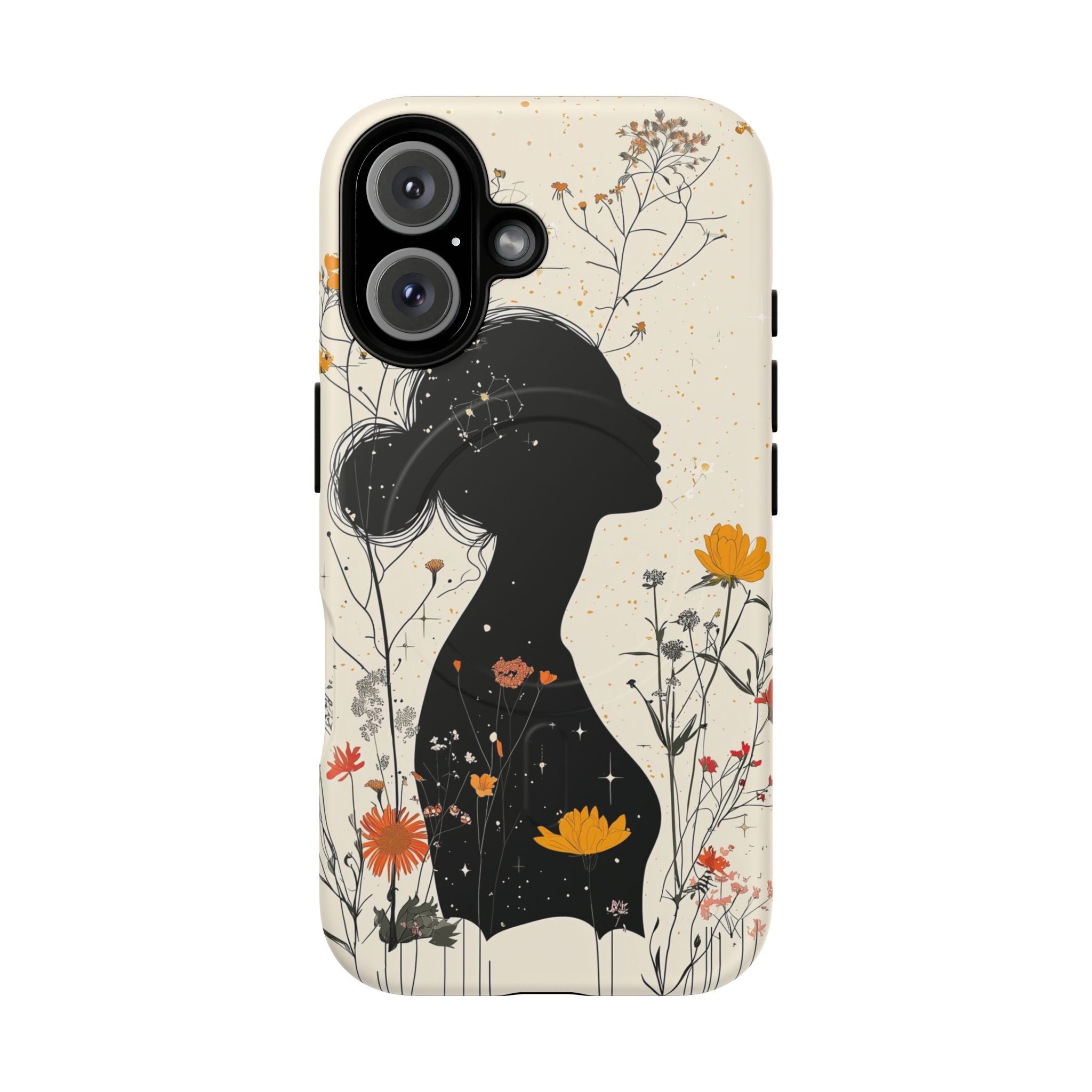 Custodia MagSafe per iPhone con silhouette floreale | Botanical Woman
